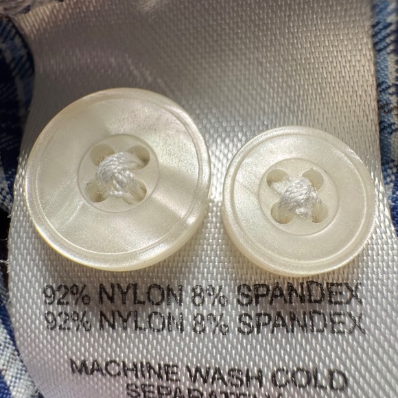 UNTUCKit Varick Plaid Slim Fit Button Down Shirt Mens Small‎ Blue Nylon Spandex - Picture 10 of 12